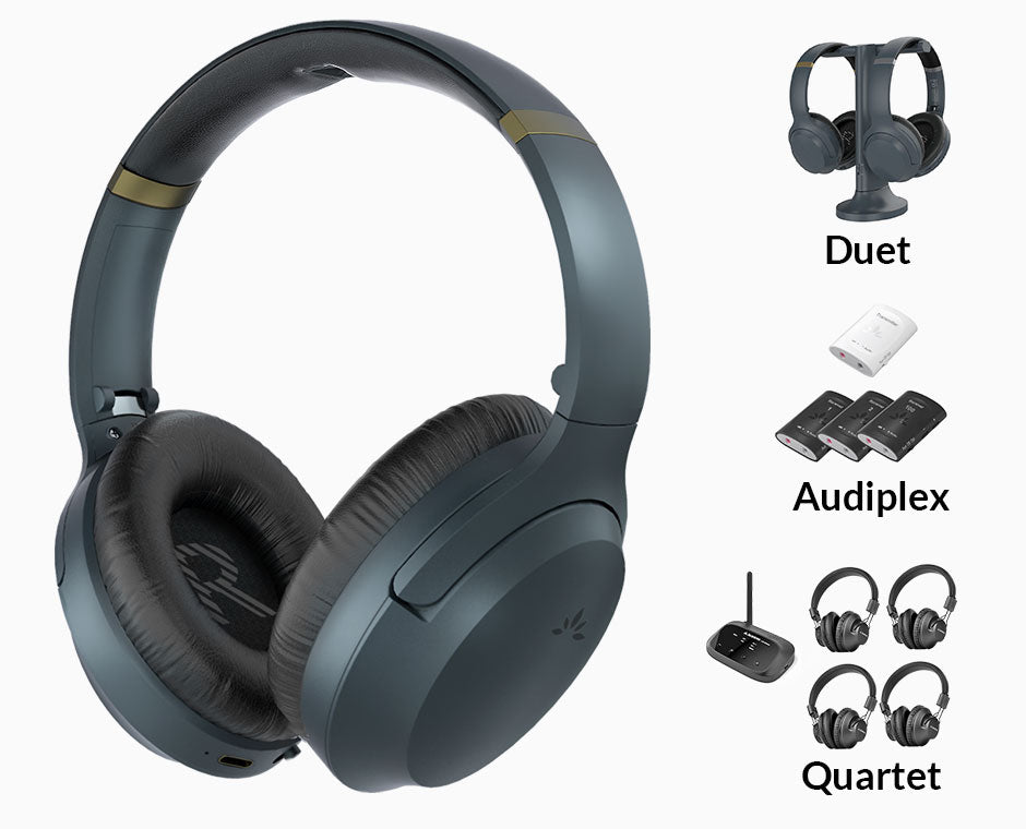 Wireless Headphone for Avantree Audio System (Duet, Quartet, Audiplex)  featuring independent volume control.
