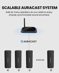 Harmony A1 Multi-Room LE Audio Auracast Speaker System for Home & Events. Connect to multiple Auracast-compatible speakers for multi-speaker playback.