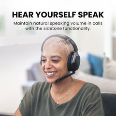 Aria Podio 3 Wireless Headphones with Mic. Featuring sidetone for  natural voice speaking in calls and meetings.