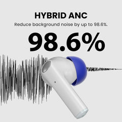Infinity Multifunctional Wireless Earbuds, with Hybrid ANC reduces background noise by up to 98.6%.
