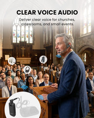FreeMic Duo Wireless Headset and Handheld Microphone delivers clear voice for church, and events. 