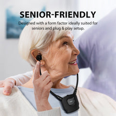 HT3831 Wireless TV Headphones for seniors and group listening. Plug-and-play setup, pre-paired out of the box.