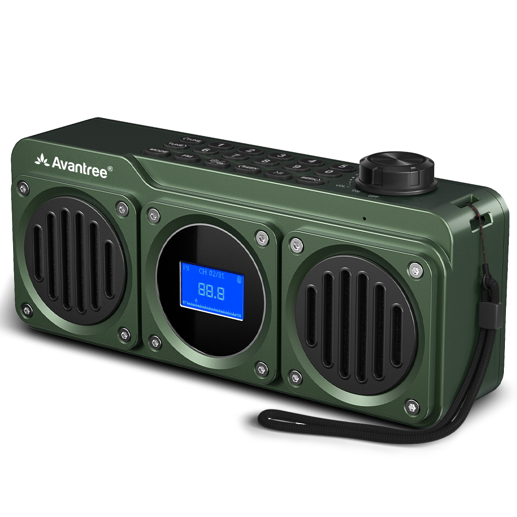 Boombyte Portable Digital FM Radio with Bluetooth Speaker Superb Sound, Metal Finish, MP3 Player, Support Micro SD Card & USB Audio Input, Long Play Time, Rechargeable, Easy to Use