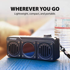Boombyte Portable Digital FM Radio with Bluetooth Speaker, lightweight design for easy carrying and flexible placement.