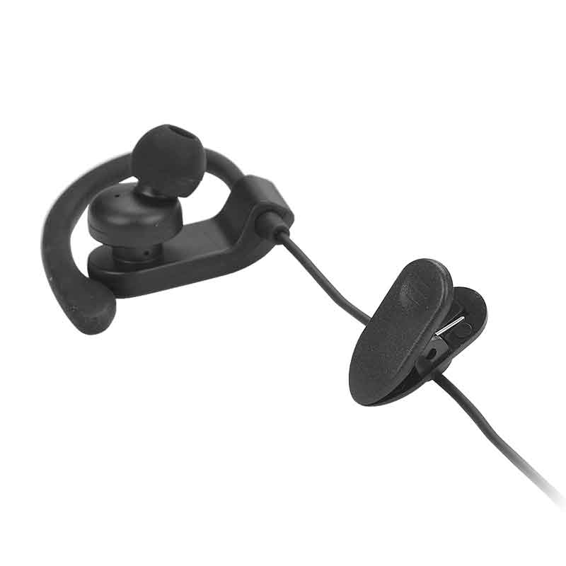 E171 Over-the-Ear Wired Earbuds, ergonomic fit with three ear tip sizes and secure ear hooks for workouts.