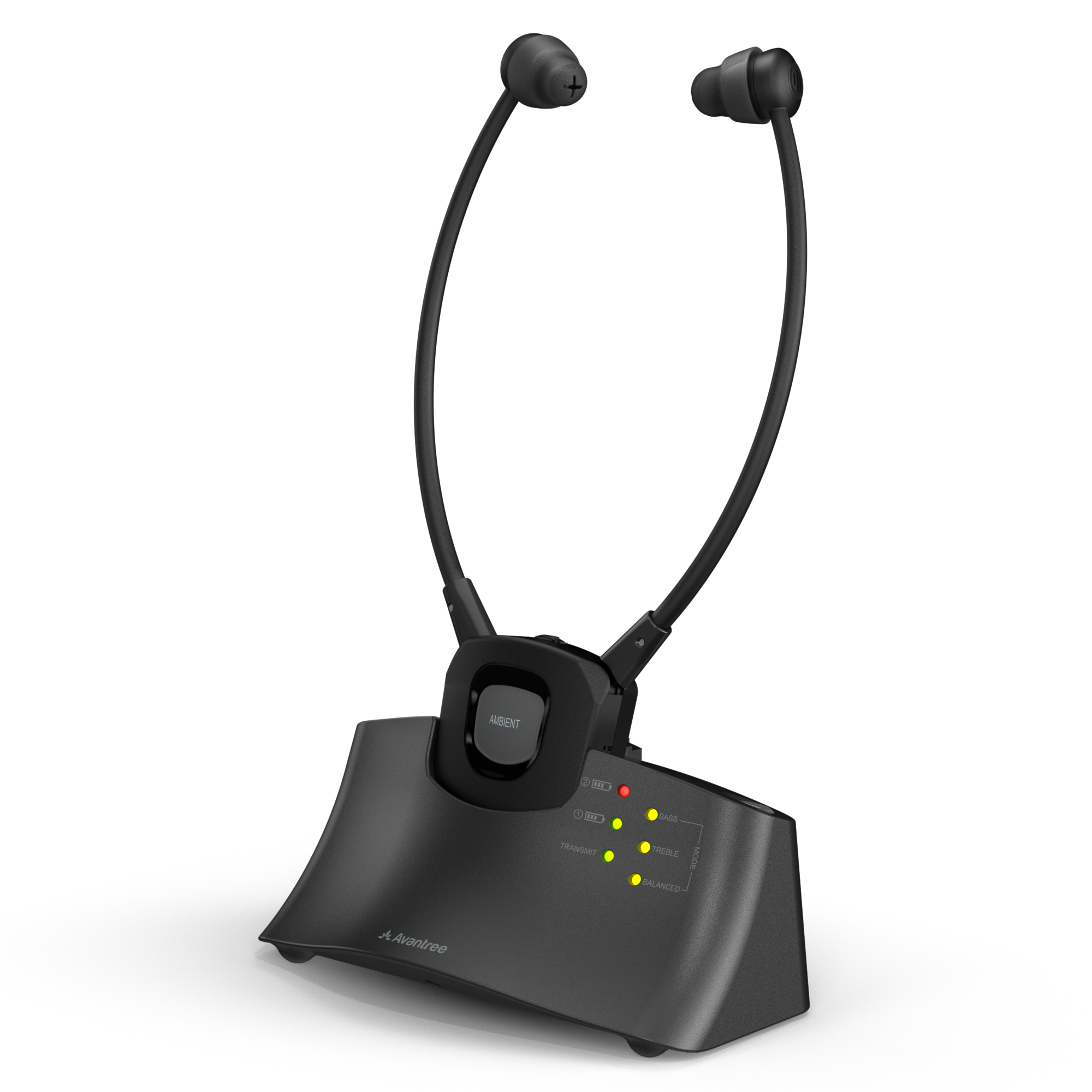 HT381: Earbuds w/ Transmitter Charging Base