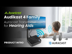Audikast 4 Bluetooth & Auracast TV Transmitter. For Auracast hearing aids, headphones and speakers