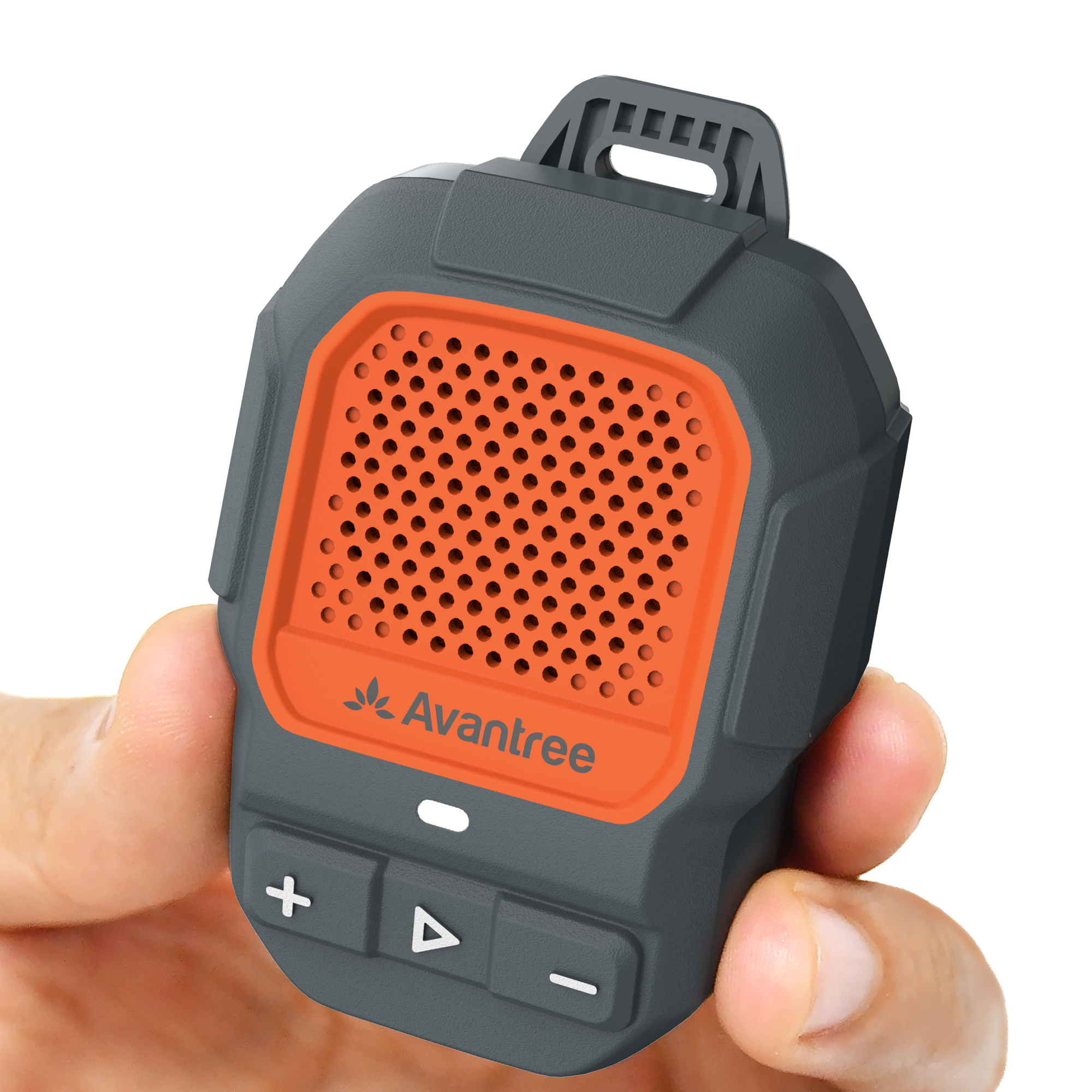 ShareCast Solo Clip-On Auracast Wearable Speaker, compact Bluetooth speaker for music, hands-free calls, and Auracast group listening.