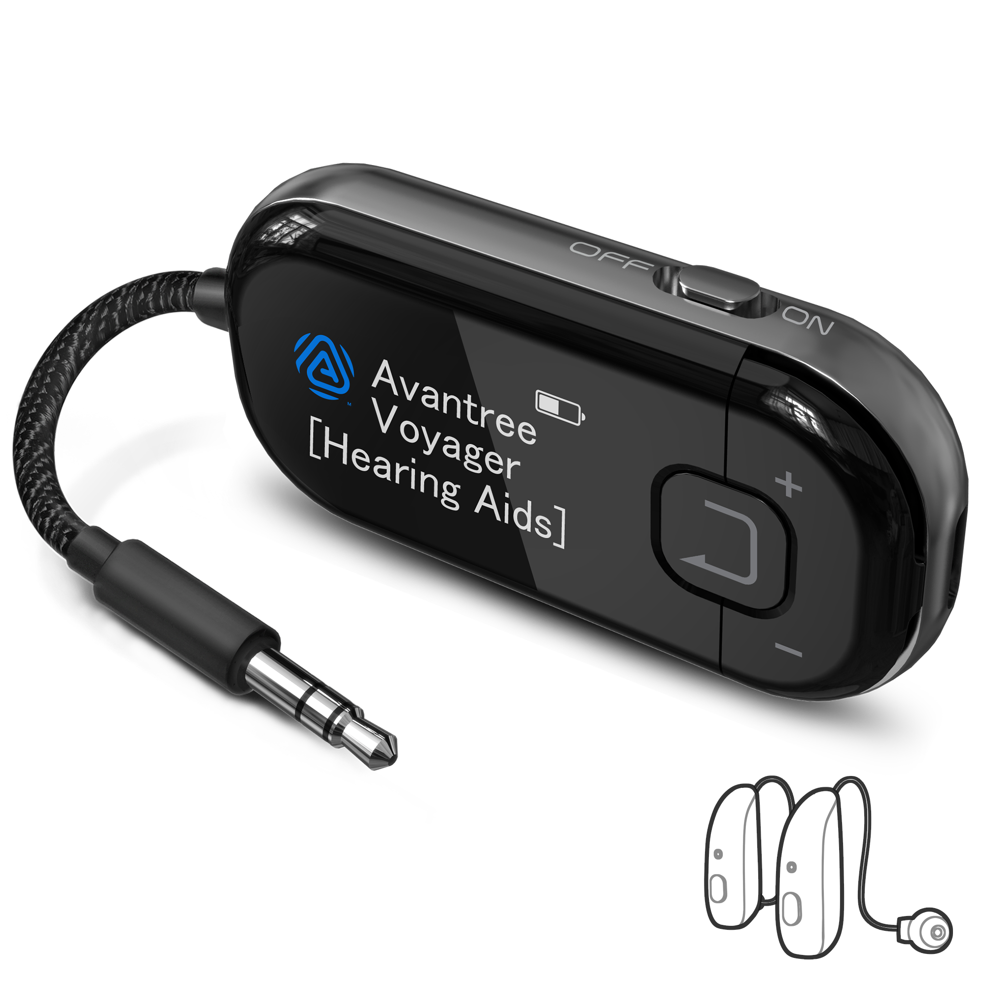Voyager HA Auracast AUX transmitter for hearing aids